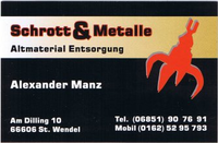 Logo Schrotthandel Alexander Manz aus St. Wendel
